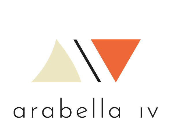 4 versies van het logo voor arabella iv, een scherp jacht, gebouwd rond 1930.