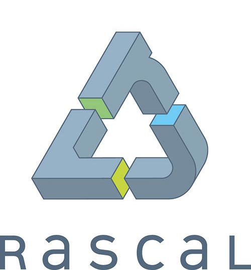 rascal logo, als onmogelijke driehoek van penrose / reutersvard